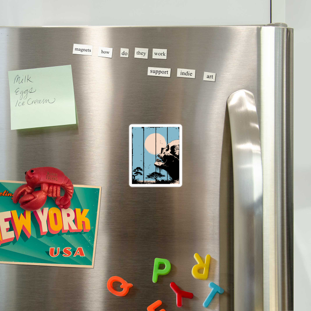 Zen Skull and Bonsai Japanese Vaporwave Design by TuncGK